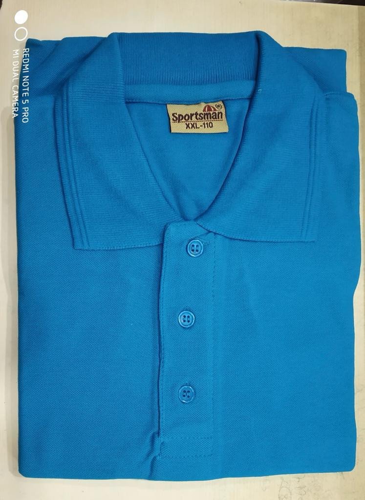 Sky Blue-Sportsman Polo neck T-Shirt supplier - 230 Gsm