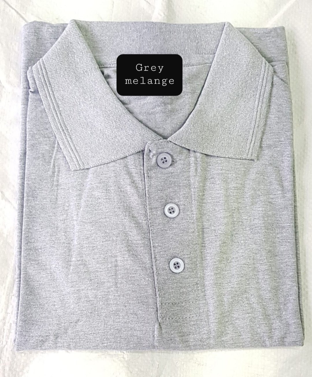 Grey-Sports Club 260 GSM Cotton Polo neck T-Shirt