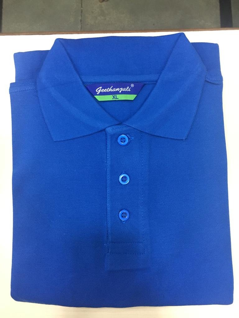 Royal Blue-Geethanjali Polo Neck T shirt
