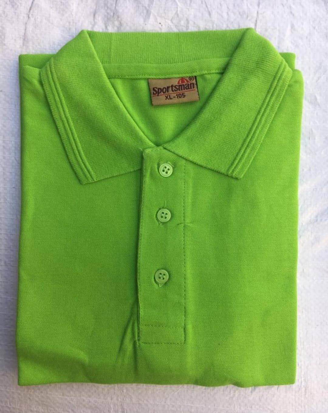 Parrot Green-Sportsman Polo neck T-Shirt supplier - 230 Gsm