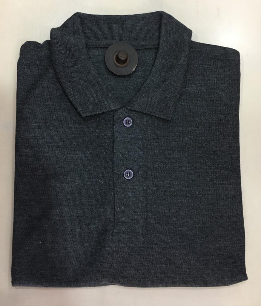 Charcoal Grey-Corporate Polo neck T-Shirt