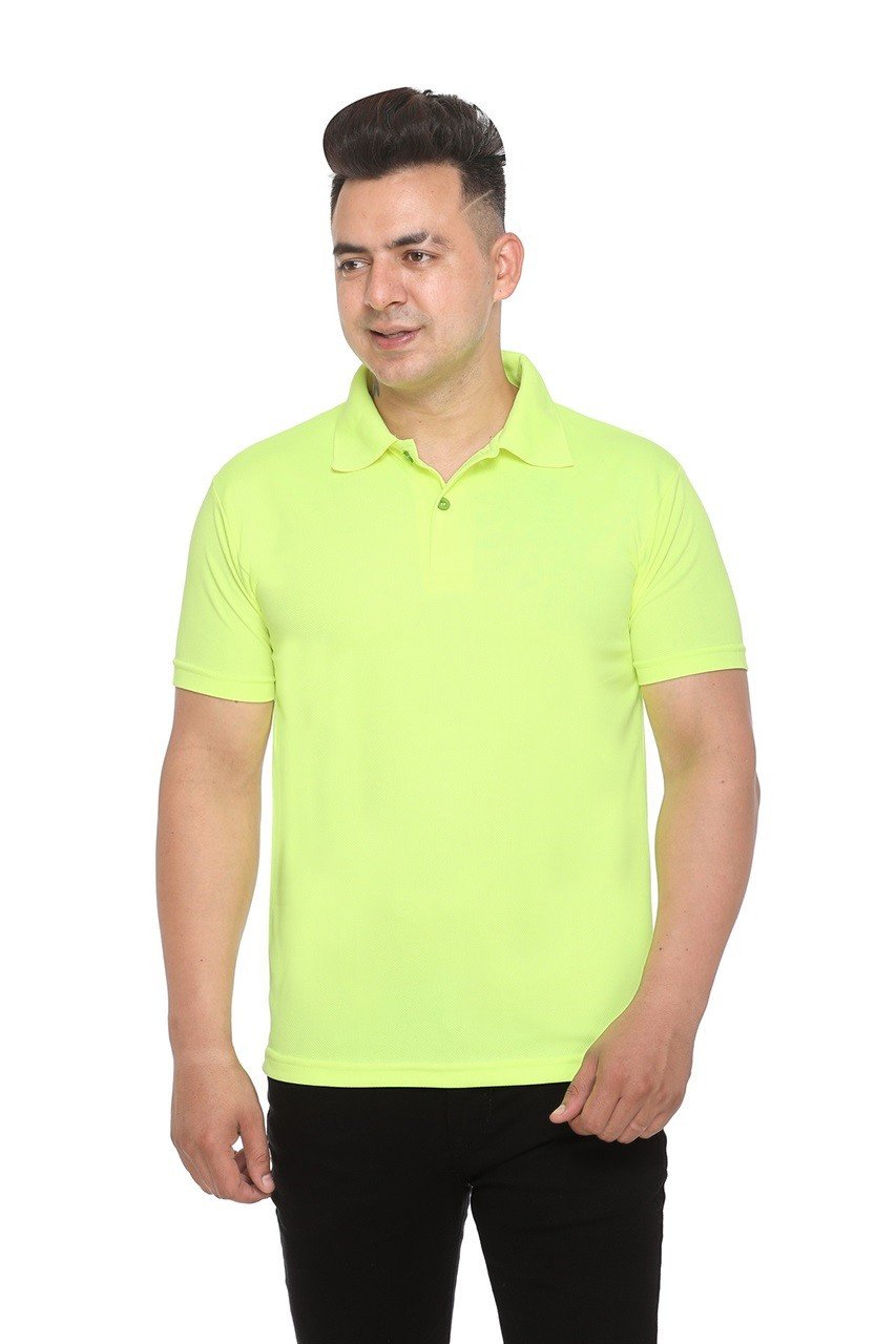 Sports Republic Acti-Play Dryfit -Light Green -Color Polo T-Shirts - Men