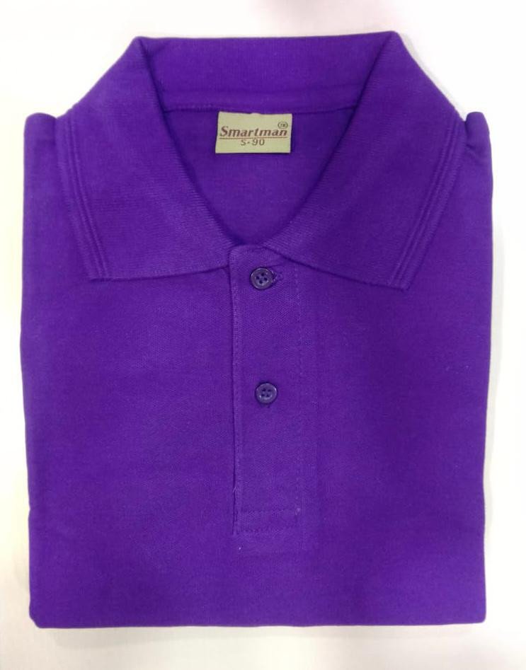 Purple-Sportsman Polo neck T-Shirt supplier - 230 Gsm