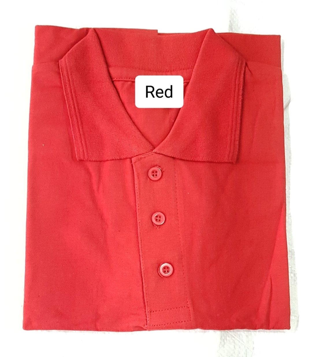 Red-Sports Club 260 GSM Cotton Polo neck T-Shirt