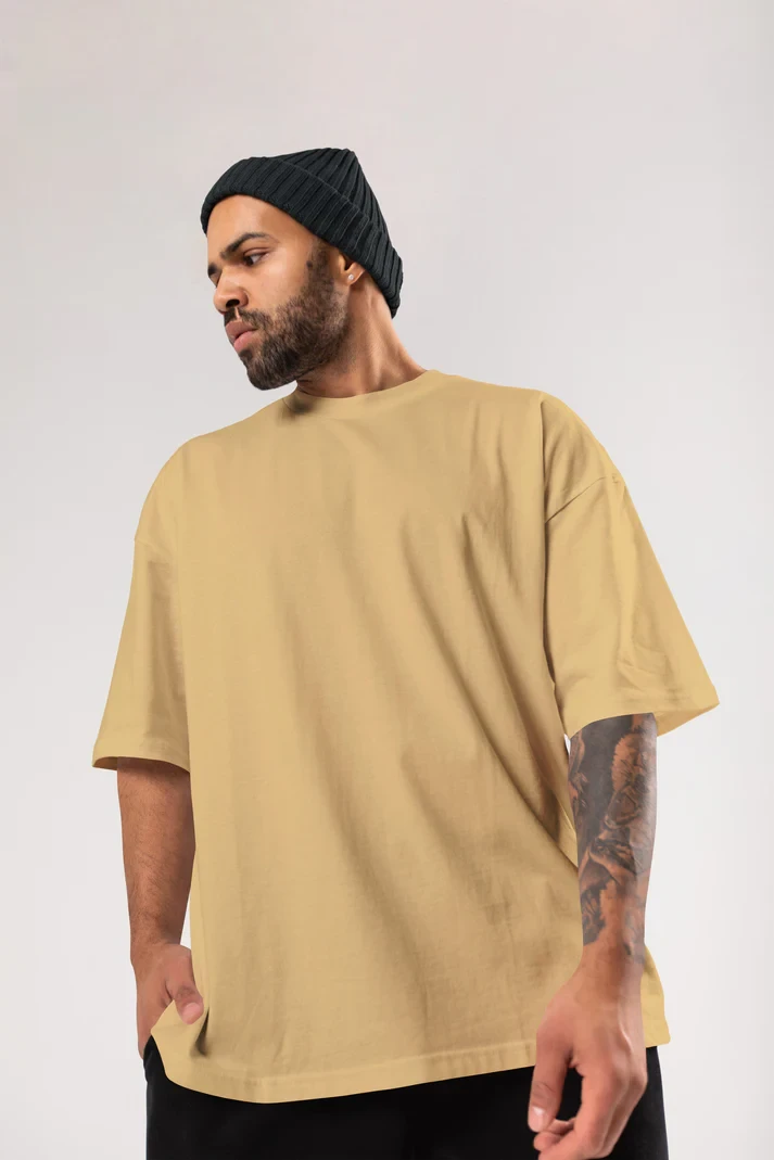 Beige-rench Terry cotton Oversize T-Shirt Manufacturer