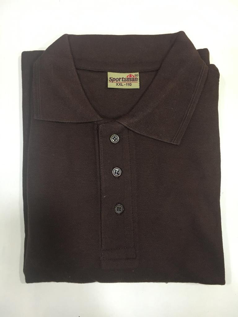 Coffee-Sportsman Polo neck T-Shirt supplier - 230 Gsm