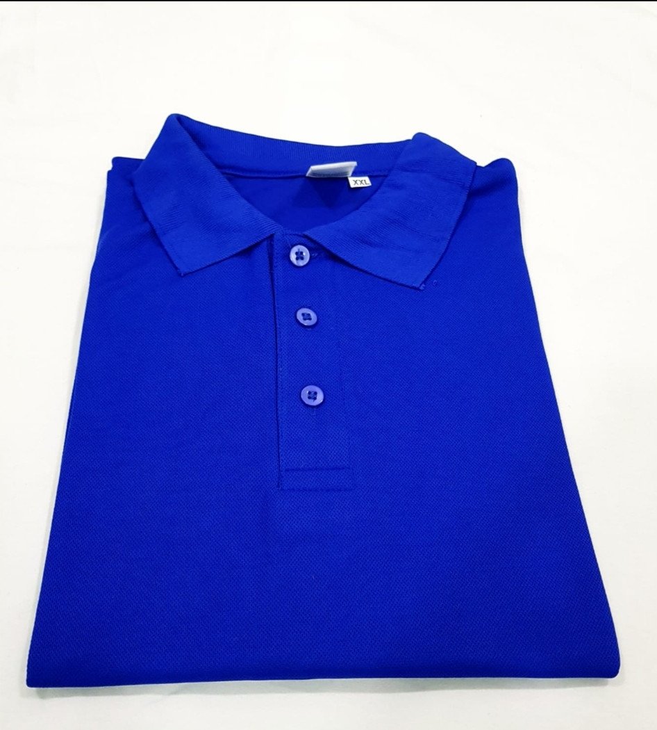 Royal Blue-210 GSM Dry Fit Polo Neck T-Shirt