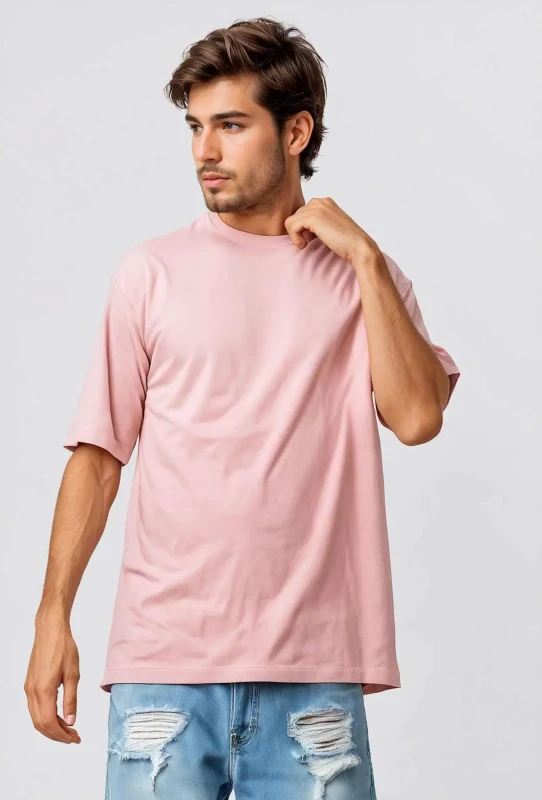 Peach-French Terry cotton Oversize T-Shirt Manufacturer