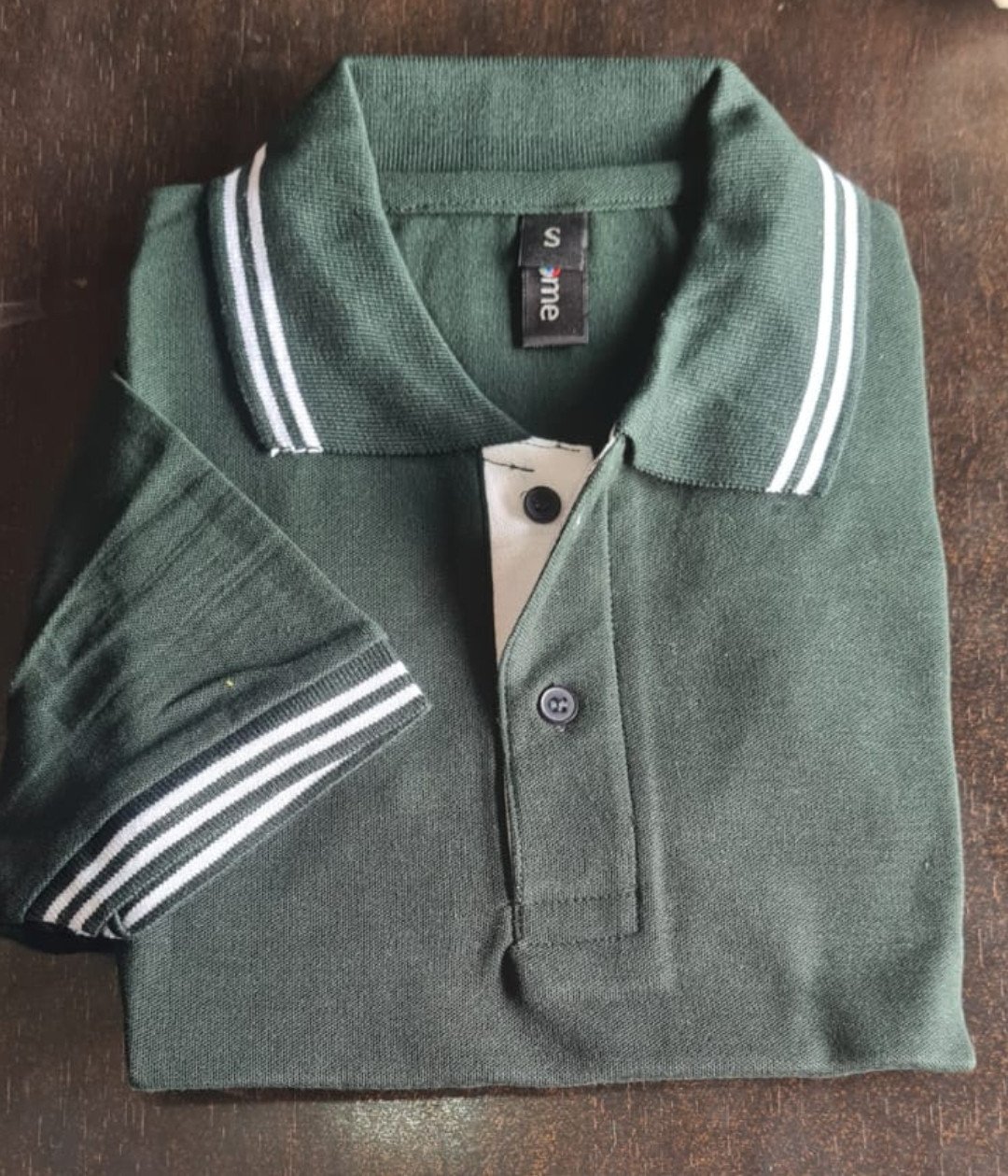 Green- Double-Tipping 230 GSM Cotton T-Shirt