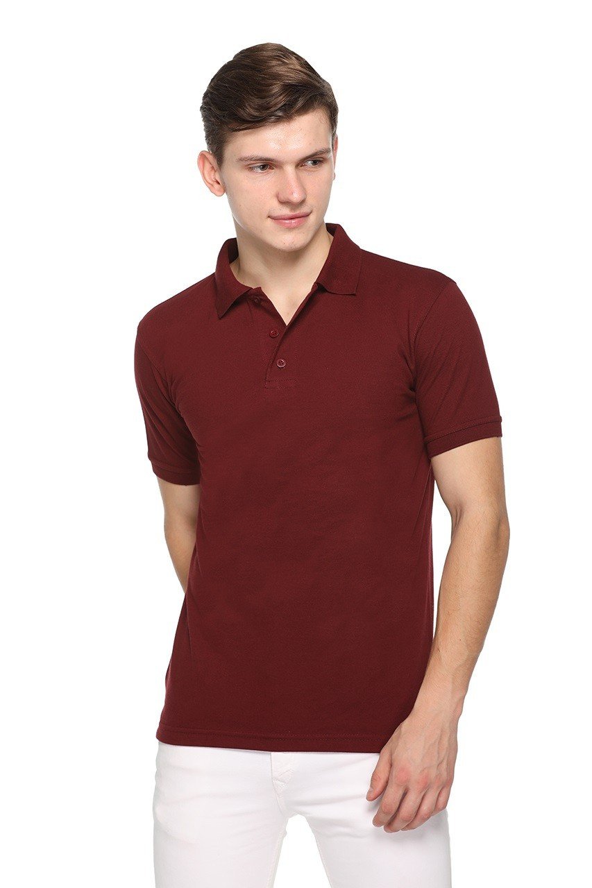 Maroon -Pikmee Fast Tees polo t shirt