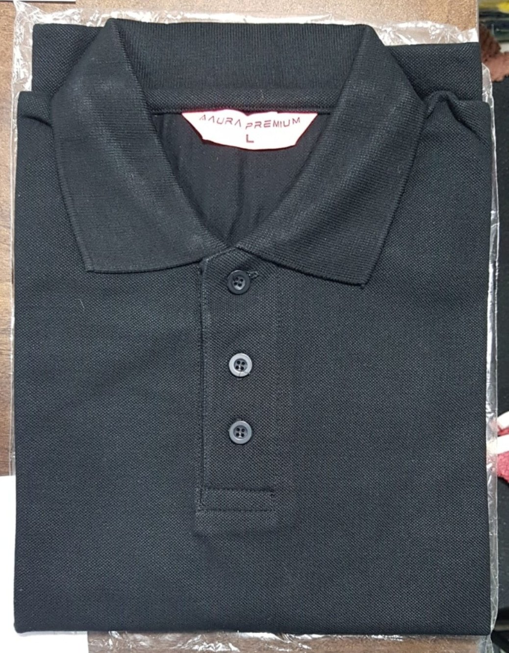 Black-Aura Premium Polo neck T-Shirt supplier - 280 Gsm